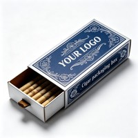 Boîtes à cigares en papier noir avec feuille d'or, design personnalisé, en forme de tiroir, pour cadeau, présentoir de luxe, boîte à cigares magnétique vide, boîte à tiroir