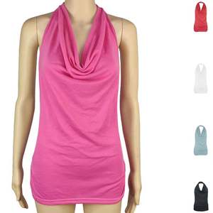 Vestido Mini Sexy de Verano para Mujer, Estilo Europeo, de Pana Sólida, con Cuello Halter y Espalda Descubierta, para Club Nocturno - Product Image 1