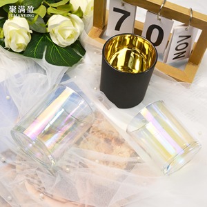 Đầy Màu sắc Electroplated hương liệu nến cup dễ dàng mở End rỗng Glass container cho phòng ngủ trang trí cạnh giường ngủ nến - Product Image 2