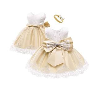 Prinzessinnenkleid für Babys und Neugeborene, Blumenmädchen-Kleid für Hochzeit, Party, Geburtstag mit Tutu und Schleife - Product Image 6