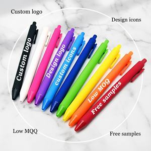 Bolígrafo Promocional en Oferta con Logotipo, Bolígrafos de Punta Redonda de Goma Coloridos para Material Escolar y de Oficina, Estudiantes - Product Image 2