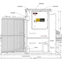 Transformateur de distribution de grande puissance ZGS20-GY-1600kVA à trois phases 35/0,4 kV, à enroulement en cuivre pur résistant à la chaleur et à haute altitude