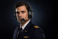 Headset Pilot Penerbangan Profesional Anr Pengurangan Kebisingan Aktif untuk Desain Over-Ear Bluetooth 5.3 dengan Kabel dan Dua Colokan Ga