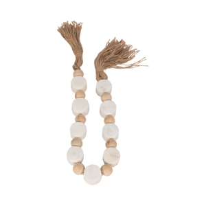 Filo di perle di marmo con nappine decorative per decorare scaffali di casa o ufficio - Product Image 2