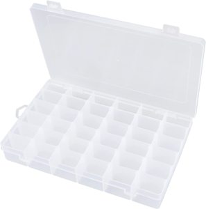 Organizador de Caja de Pesca, Cajas y Bandejas de Almacenamiento de Plástico con Divisores Extraíbles, Contenedor Transparente para Señuelos de Pesca - Product Image 1