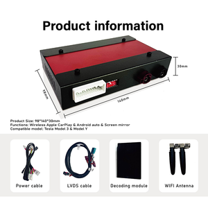โมดูลอะแดปเตอร์เชื่อมต่อ Wireless CarPlay Android Auto สำหรับ <span class=keywords><strong>Tesla</strong></span> <span class=keywords><strong>Model</strong></span> 3 <span class=keywords><strong>Model</strong></span> Y <span class=keywords><strong>Model</strong></span> X <span class=keywords><strong>S</strong></span> อัปเกรดหน้าจอ OEM - Product Image 5