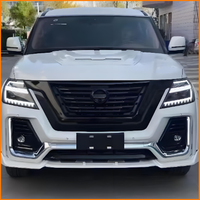 Pour Nissan Patrol Y62, ensemble de phares Bi LED avec clignotants séquentiels DRL, boîtier noir, lampe de voiture halogène, 2012-2019