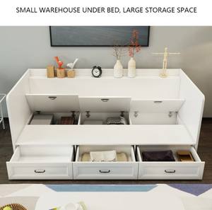 <span class=keywords><strong>Moderno</strong></span> y simple estilo multifuncional de sofá de madera de la cama con oculto armarios cajón - Product Image 2