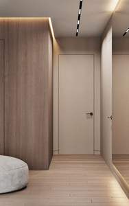 <span class=keywords><strong>Porte</strong></span> intérieure en bois massif de style européen américain, avec rainure, en chêne et noyer, pré-montée, blanche, de la marque Shaker Gong Groove - Product Image 5