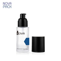 Flacons cosmétiques en verre givré 30ml, flacons pompe pour sérum 40ml 50ml 60ml 80ml 100ml, flacons pour crème et lotion avec bouchon noir mat