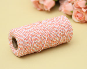 Hilo de algodón trenzado de <span class=keywords><strong>dos</strong></span> colores de 2mm 100% algodón para decoración de prendas Salida de fábrica de hilo de algodón - Product Image 5