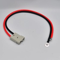موصل طاقة عالي التيار 50A 120A 175A ثنائي الأطراف، كابل PVC فائق المرونة 8/6/4/2/0 AWG، قابس شحن بطارية الرافعة الشوكية من النحاس النقي