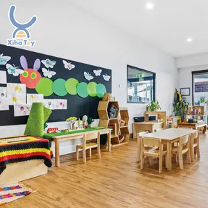 Penjualan paling laris produsen furnitur taman kanak-kanak dari Australia bangku Perawatan Anak Prasekolah kayu Montessori