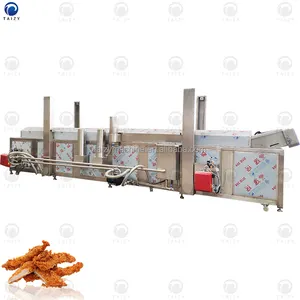 Full Automatic Empanadas Frying Machine Curry puff Conveyor Belt Fryer Continuous Samosas Fryer For Canadian market