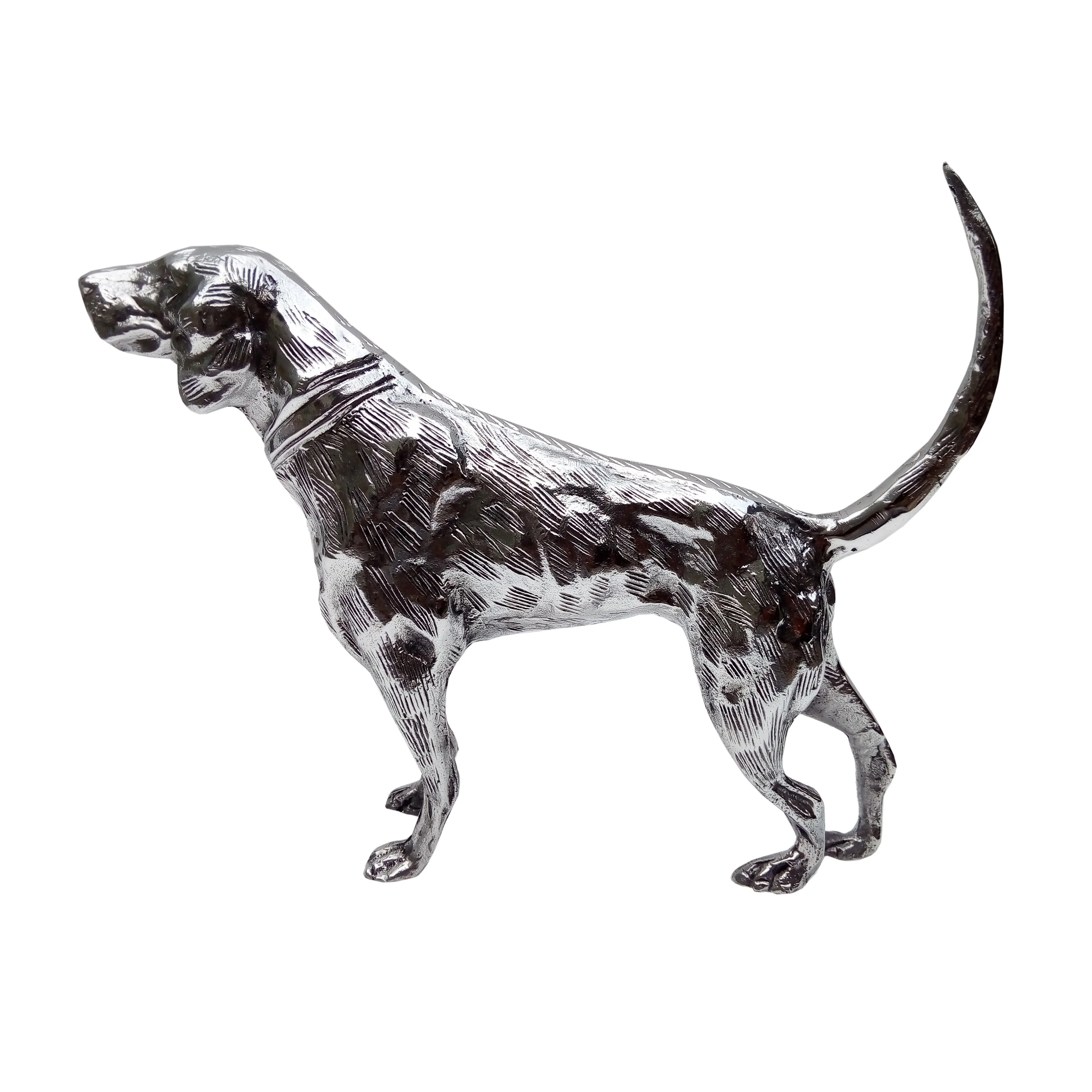 Hunde figur Aluminium Tischplatte Hundes tatue