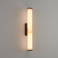 Applique murale LED en albâtre flocon de neige naturel, Nouvelle lampe murale minimaliste chinoise pour chambre à coucher, hôtel, salon et salle à manger