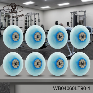 Rueda de PU de 60 mm YEOU CHERNG con Rodamiento de Bolas Tipo Giratorio WB04060LT90-1, Ruedas Resistentes para Equipos de Gimnasio - Product Image 1