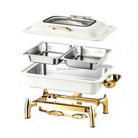 Chauffe-Plats Électrique Professionnel 9L en Acier Inoxydable, Récipient Chauffant Hydraulique Coloré pour Buffet, Matériel de Restauration