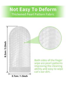 50 Uds., 55 Uds., 20 Uds., toallitas para dedos de orejas de naturaleza personalizada para perros, cuidado de gatos, limpieza de mascotas, toallitas para guantes de limpieza para perros - Product Image 3
