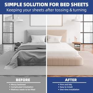 Sangles de maintien pour draps de lit avec anneaux en silicone fixes, pour maintenir les draps bien en place et étirés, sans outil, pour draps ajustés. - Product Image 6