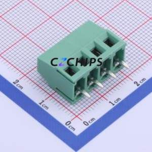 JL500-50004G01 Screw Terminal Block Through hole Component (THT),P=5mm Connector 1x4P 5mm Green Through Hole - Product Image 2