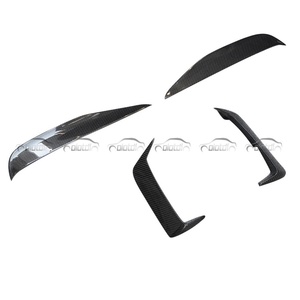 For X3M X4M F97 F98 Auto Tuning Luxury Carbon Fiber Front Bumper Side <b>Splitters</b> Canards Trims Spoiler Black High Polished New - Product Image 4