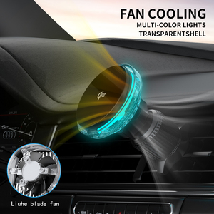 ที่ชาร์จไร้สายในรถยนต์ระบบแม่เหล็ก Qi2.2 25W พร้อมพัดลมระบายความร้อนที่วางโทรศัพท์สำหรับ <span class=keywords><strong>iPhone</strong></span> 17 16 PRO MAX กับ iOS 26 - Product Image 3