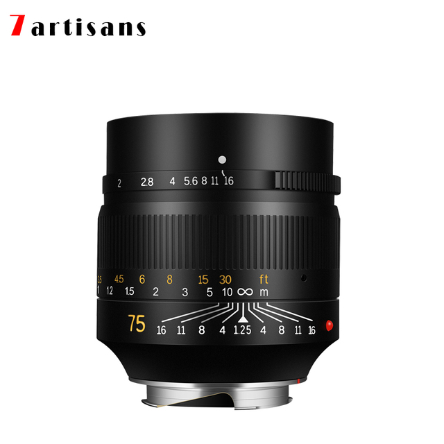 7Artisans 75mm F1.25 Manual Focus Portrait Lens Leica M-mount for Leica Camera M-M M240 M3 M5 M6 M7 M8 M9 M9P M10
