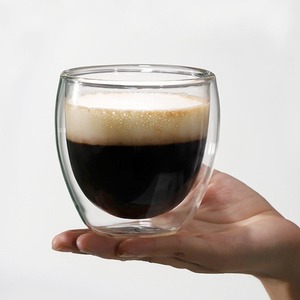 Tazza in Vetro Trasparente a Doppio Strato Isolante MSH, Adatta per Caffè Caldo e <span class=keywords><strong>Freddo</strong></span> - Product Image 1
