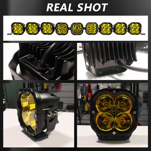 Hổ phách trắng 5x5 inch LED Roof Mount Light Bar Kit UTV offroad 42 inch có thể liên kết Modular Polaris rzr đèn pha đèn lái xe - Product Image 2