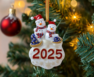Neuestes Verkaufsmodell: Personalisierter Weihnachtsbaum-Schneemann-Design-Harzanhänger zum Aufhängen für Weihnachten 2026 - Product Image 6