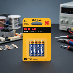 4 Pezzi Batterie Alcaline Kodak Max Super 1,5V LR03 AAA Blister K4003 (10.000 Unità) - Product Image 2