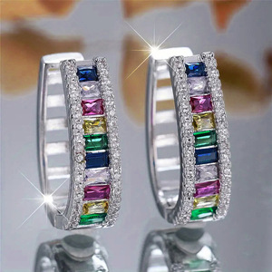 Orecchini Colorati per Donne, Stile Semplice da Vacanza, Accessori per Orecchie per Uso Quotidiano - Product Image 5