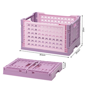 Nhà Máy Giá Nhựa Lưu Trữ Giỏ Đóng Mở Thùng Có Thể Gập Lại Nhựa Lưu Trữ Giỏ - Product Image 4