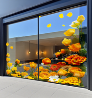 Film LED holographique transparent flexible 3D, affichage LED publicitaire, adhésif pour vitrine, écran LED super fin pour vitrine