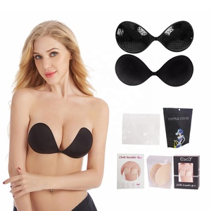 Sujetador de silicona sin tirantes con cierre frontal, sin costuras, sin espalda, autoadhesivo, push-up, tela Invisible, decoración de encaje, Sexy, sin cables - Product Image 5