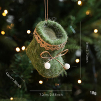Ornements de Noël suspendus de forme unique, mini-bottes festives pour la décoration de l'arbre de Noël, pendentifs de Noël exquis