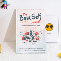 Journal de gratitude personnalisé A5 pour enfants, imprimé en couleur, papier recyclé, couverture en cuir et tissu, reliure spirale cousue, cadeau