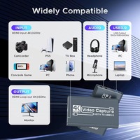 Tarjeta Capturadora de Video USB 3.0 para Juegos en Metal, 1080P 60fps 4K HDTV, Equipo de Transmisión en Vivo con 2 Cables para PC y Laptop