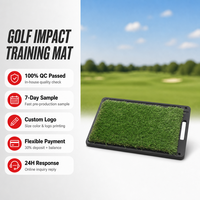 Tapis d'entraînement de golf OEM d'usine 2-en-1 avec base ABS remplaçable pour fairway et terrain accidenté, intérieur/extérieur, personnalisable
