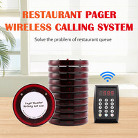 Système de téléavertisseur sans fil vibrant avec impression de logo gratuite pour restaurant, clients et courtes de restauration