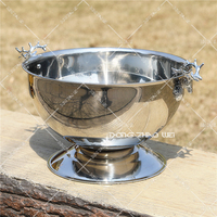 Seau à bouteilles en métal avec logo personnalisé Refroidisseur de bière et de boissons Bol à vin et à champagne en acier inoxydable personnalisé seau LCE pour 6 bouteilles