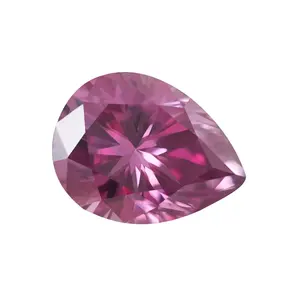 Groothandel Hoge Kwaliteit Roze Peer Losse Moissanite Diamant Vvs1 Lage Prijs Dropshipping Met Certificaat Voor Zilveren Sieraden