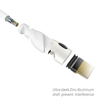Câble Ultra Haute Vitesse 4K/8K Blanc 30AWG à Paire Torsadée avec Gaine PVC et Connecteurs Plaqués Or pour TV, Xbox, PS4, Moniteur
