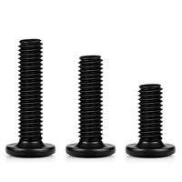 Vis métriques à tête cylindrique hexagonale à six pans creux en oxyde noir, entièrement filetées, pour quincaillerie de meubles
