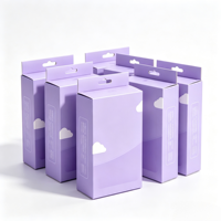 Boîte en carton blanc gaufré UV personnalisée avec trou de suspension, réutilisable, biodégradable et recyclable, pour emballage de sous-vêtements, type tiroir