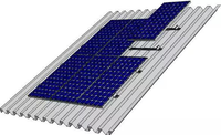 Structure de montage solaire fixe pour toiture industrielle en métal avec système modulaire AL6005-T5 SUS304, durée de vie de 25 ans pour l'installation photovoltaïque