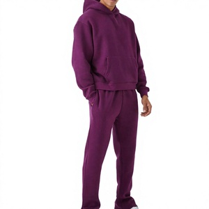 Conjunto Deportivo Masculino de Felpa Suave con Logotipo Personalizado, Sudadera y Pantalones, Estilo Casual, Superventas - Product Image 1