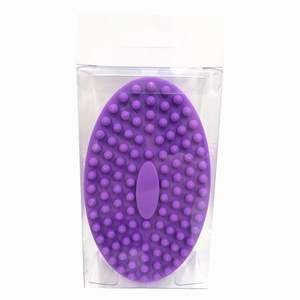Épurateur de corps en silicone facile à nettoyer Lathers bien brosse de bain longue durée (bleu) - Product Image 6
