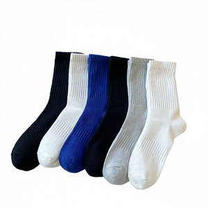 Chaussettes de sport OEM avec motif lettres, automne, décontractées, mélange de coton, séchage rapide, pour hommes - Product Image 1